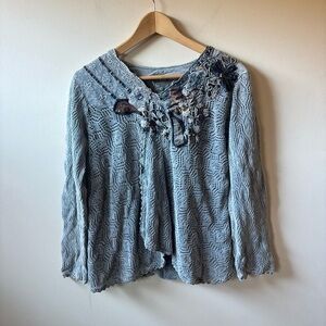Morilù Knit Lace and Gemstone Sweater